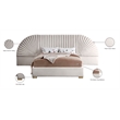 Meridian Furniture Cleo Cream Velvet King Bed