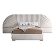 Meridian Furniture Cleo Cream Velvet King Bed