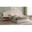 Meridian Furniture Cleo Cream Velvet King Bed
