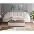 Meridian Furniture Cleo Cream Velvet Queen Bed