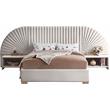 Meridian Furniture Cleo Cream Velvet Queen Bed