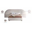 Meridian Furniture Cleo Cream Velvet Queen Bed