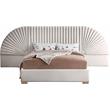 Meridian Furniture Cleo Cream Velvet Queen Bed