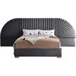 Meridian Furniture Cleo Gray Velvet Queen Bed