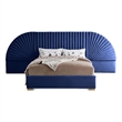 Meridian Furniture Cleo Navy Velvet King Bed