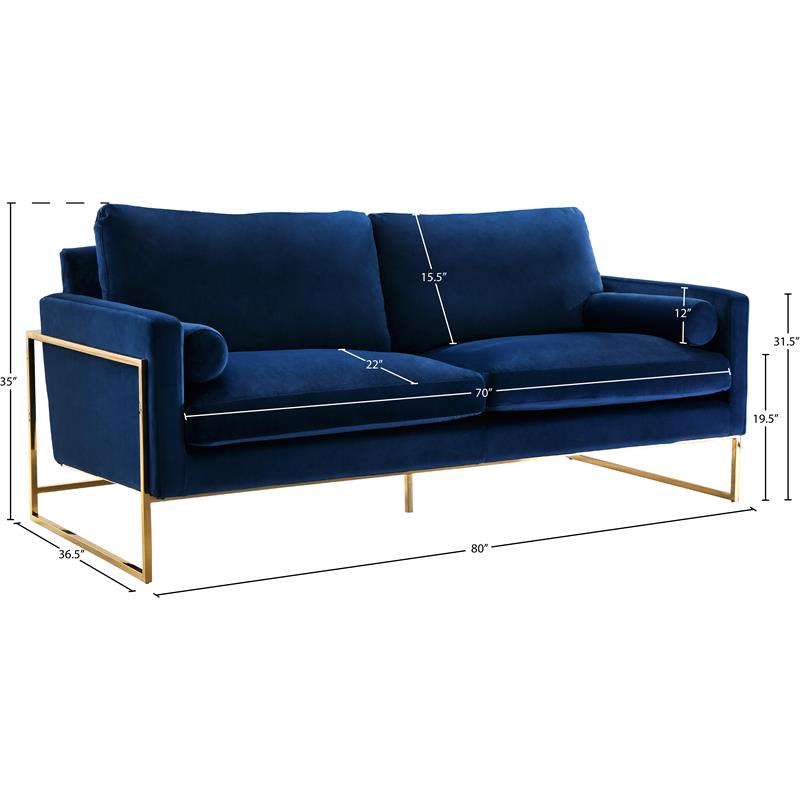 Meridian Furniture Mila Velvet Sofa Meridian Furniture Mila Velvet Sofa