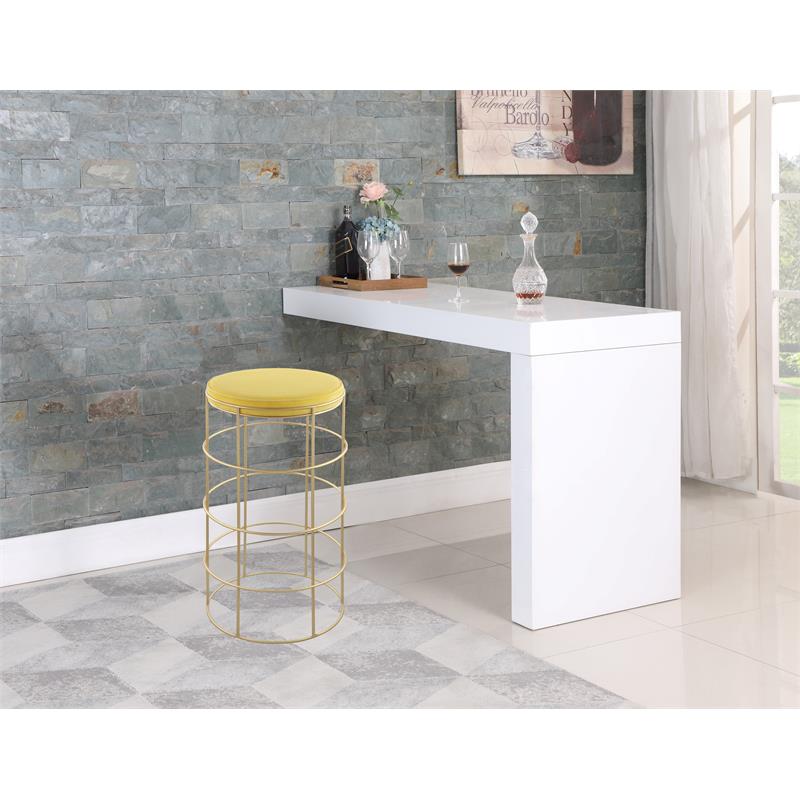 Yellow Velvet Bar Stool Cymax Business