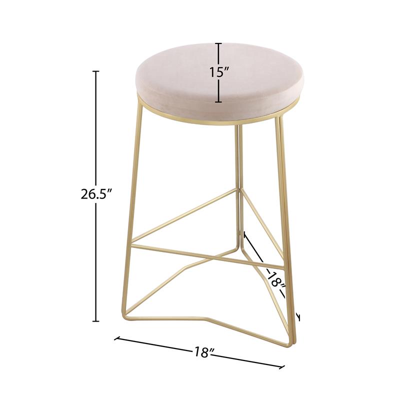 Meridian Furniture Tres Velvet Counter Stool Meridian Furniture Tres Velvet Counter Stool