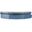 Meridian Furniture Anabella Sky Blue Velvet 3pc. Sectional