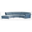 Meridian Furniture Anabella Sky Blue Velvet 3pc. Sectional