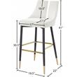 Meridian Furniture Sleek Cream Velvet Stool (Set of 2)