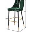 Meridian Furniture Sleek Green Velvet Stool (Set of 2)