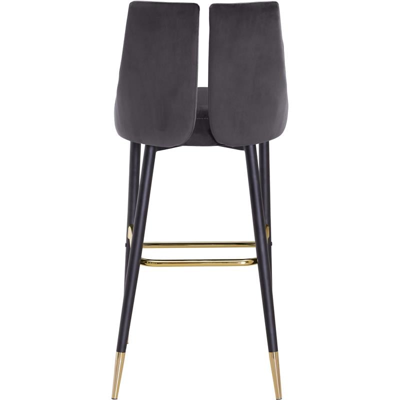 Meridian Furniture Sleek Gray Velvet Stool (Set of 2)