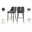 Meridian Furniture Sleek Gray Velvet Stool (Set of 2)