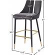 Meridian Furniture Sleek Gray Velvet Stool (Set of 2)