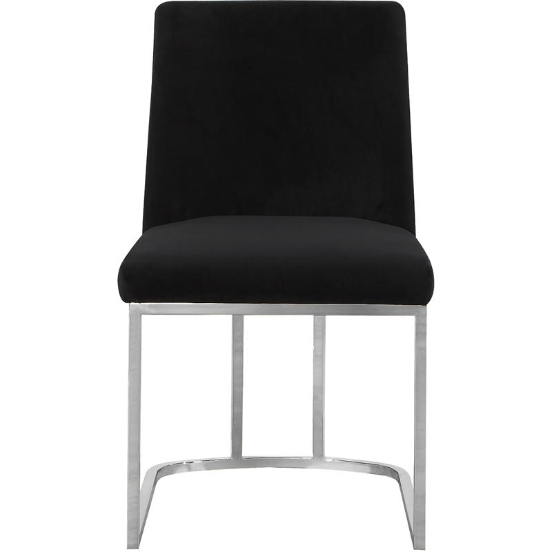 Meridian Furniture Heidi Black Velvet Dining Chair (Set of 2)