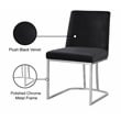 Meridian Furniture Heidi Black Velvet Dining Chair (Set of 2)