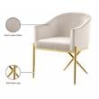 Meridian Furniture Xavier Cream Velvet Dining Chair