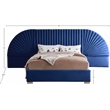 Meridian Furniture Cleo Navy Velvet Queen Bed