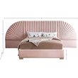Meridian Furniture Cleo Pink Velvet King Bed