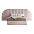 Meridian Furniture Cleo Pink Velvet King Bed