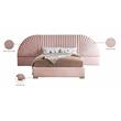 Meridian Furniture Cleo Pink Velvet Queen Bed