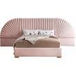 Meridian Furniture Cleo Pink Velvet Queen Bed