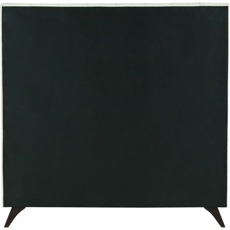 Meridian Furniture Elly Cream Velvet Full Bed
