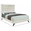 Meridian Furniture Elly Cream Velvet King Bed