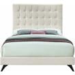 Meridian Furniture Elly Cream Velvet King Bed