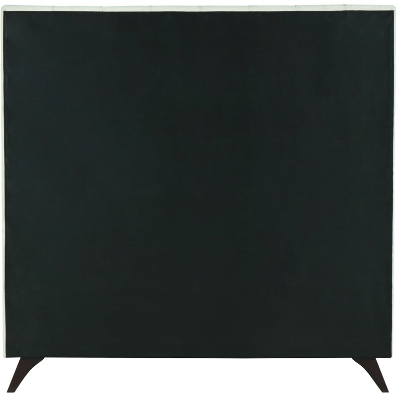 Meridian Furniture Elly Cream Velvet King Bed