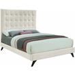 Meridian Furniture Elly Cream Velvet King Bed