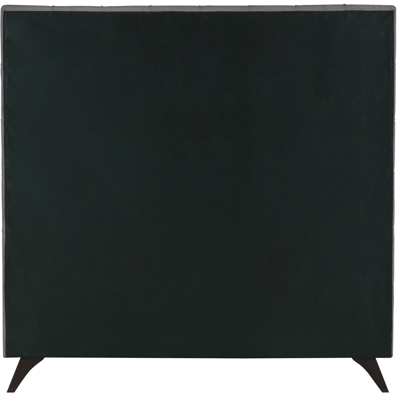 Meridian Furniture Elly Gray Velvet Queen Bed