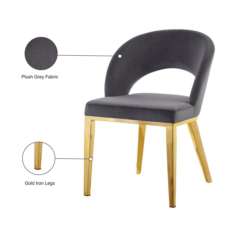 Meridian Furniture Roberto Velvet Dining Chair Meridian Furniture Roberto Velvet Dining Chair