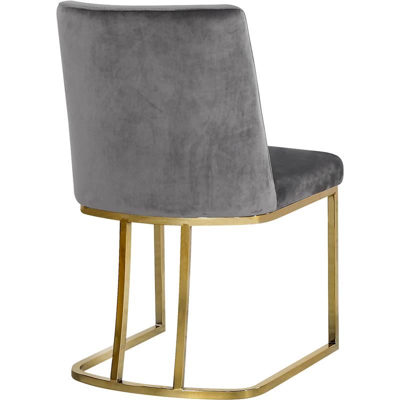 Meridian Furniture Heidi Gray Velvet Dining Chair (Set of 2)