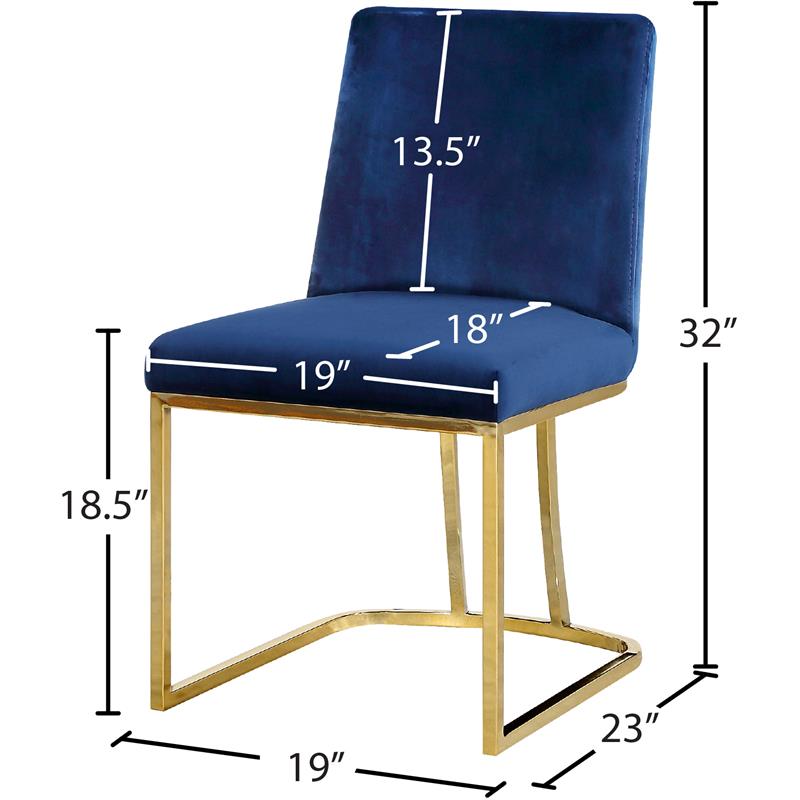 Meridian Furniture Heidi Velvet Dining Chair-Set of 2 Meridian Furniture Heidi Velvet Dining Chair-Set of 2