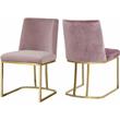 Meridian Furniture Heidi Pink Velvet Dining Chair (Set of 2)
