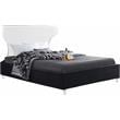 Meridian Furniture Ghost Black Velvet Queen Bed