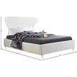Meridian Furniture Ghost Cream Velvet King Bed