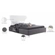 Meridian Furniture Ghost Gray Velvet Full Bed