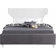 Meridian Furniture Ghost Gray Velvet Queen Bed