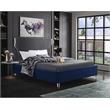 Meridian Furniture Ghost Navy Velvet Queen Bed