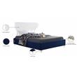 Meridian Furniture Ghost Navy Velvet Queen Bed