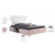 Meridian Furniture Ghost Pink Velvet Full Bed