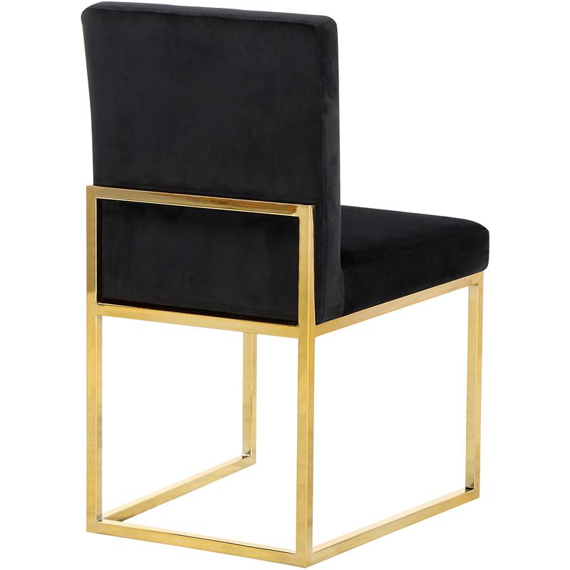 Meridian Furniture Giselle Black Velvet Dining Chair (Set of 2)