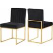Meridian Furniture Giselle Black Velvet Dining Chair (Set of 2)