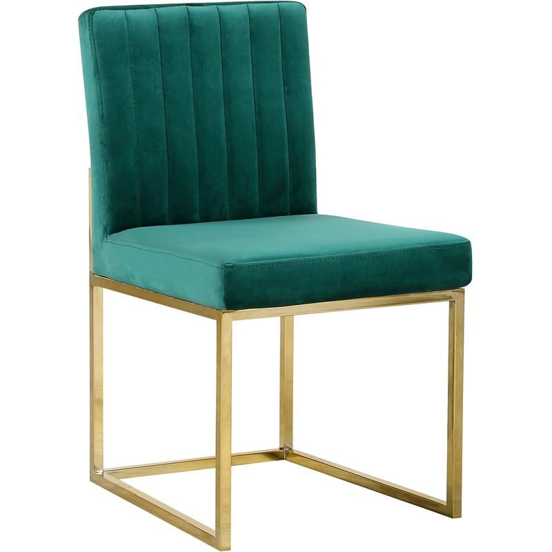 Meridian Furniture Giselle Green Velvet Dining Chair (Set of 2)
