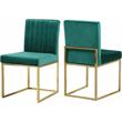Meridian Furniture Giselle Green Velvet Dining Chair (Set of 2)