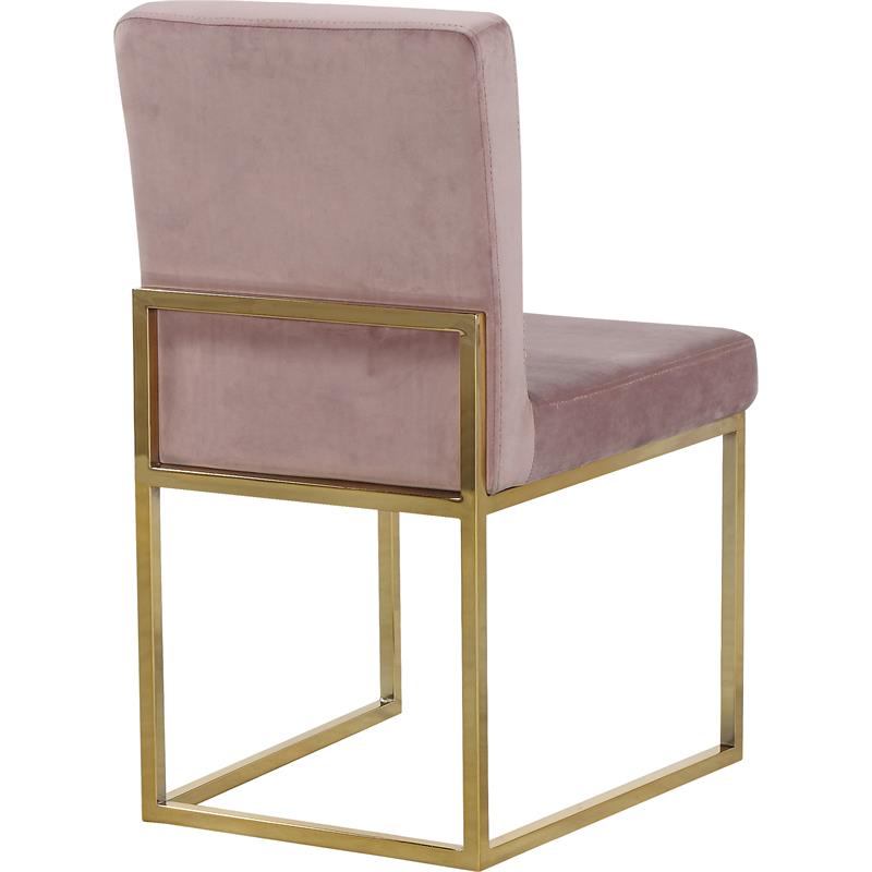 Meridian Furniture Giselle Pink Velvet Dining Chair (Set of 2)