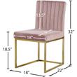 Meridian Furniture Giselle Pink Velvet Dining Chair (Set of 2)